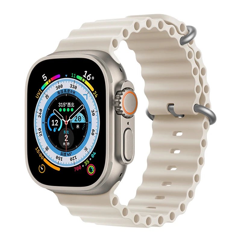 Ocean Strap for Apple Watch Ultra 2 Band 49mm 44mm 40mm 45mm 41mm 42mm 46mm 38mm Silicone Bracelet iWatch Series 10 9 SE 8 7 6 5 - Avero