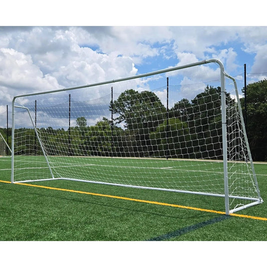 Official Size 24 X 8 X 5 Ft. Steel Soccer Goal. Heavy Duty Frame w/Net. Tournament, Regulation Size. Professional Portable Pract - Avero