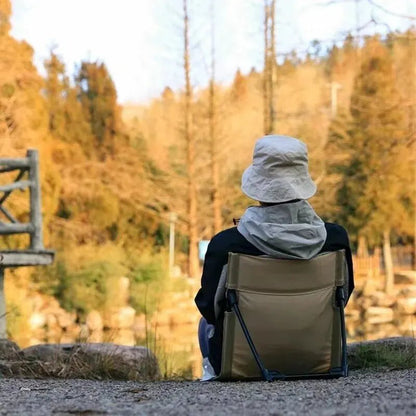 Outdoor Camping Lightweight Comfortable Folding Chair Park Leisure Beach Chair Portable Single Lazy Chair Back Chair - Avero