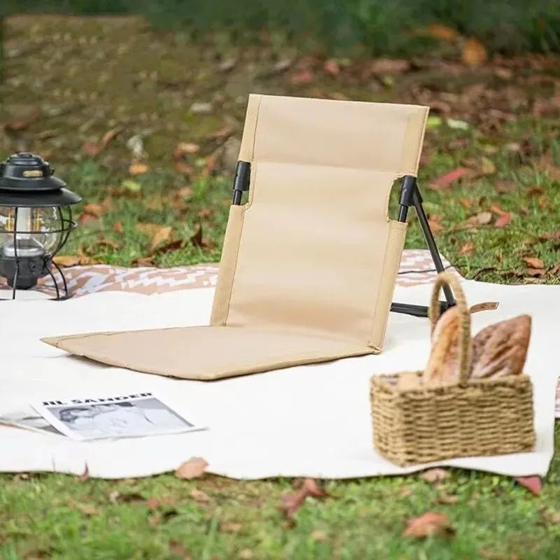 Outdoor Camping Lightweight Comfortable Folding Chair Park Leisure Beach Chair Portable Single Lazy Chair Back Chair - Avero
