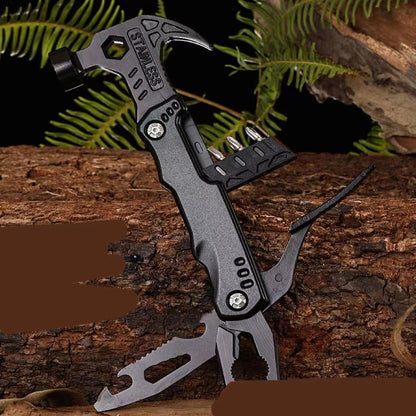 Outdoor Carry - On Multifunctional Stainless Steel Folding Pliers Hammer Tool Hammer - Avero