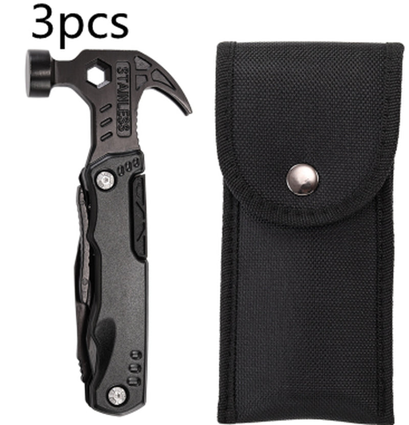 Outdoor Carry - On Multifunctional Stainless Steel Folding Pliers Hammer Tool Hammer - Avero