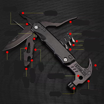 Outdoor Carry - On Multifunctional Stainless Steel Folding Pliers Hammer Tool Hammer - Avero