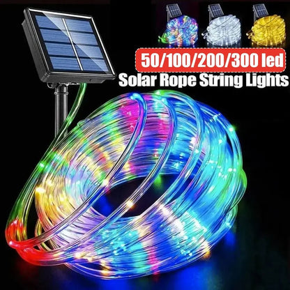 Outdoor Solar Tube Rope Led Light Garden Christmas Decoration Fairy String Light 32M/22M/12M/7M Outdoor Wedding Party Led Lamp - Avero