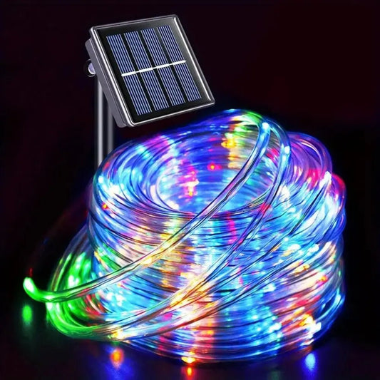 Outdoor Solar Tube Rope Led Light Garden Christmas Decoration Fairy String Light 32M/22M/12M/7M Outdoor Wedding Party Led Lamp - Avero