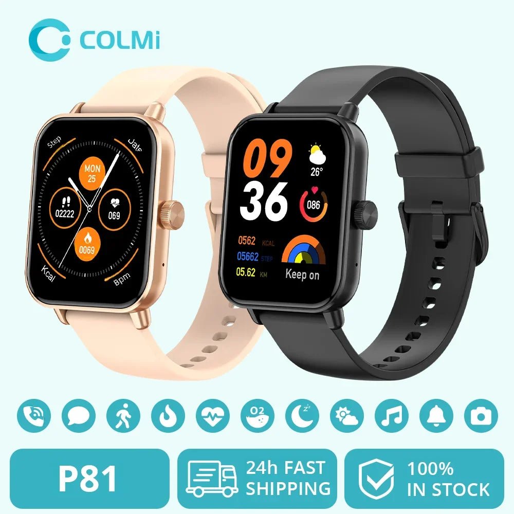 P81 Voice Calling Smart Watch Ultra 1.9 Inch Screen 24H Health Monitor 100+ Sports Modes, Bluetooth Smartwatch Men Women - Avero