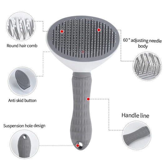 Pet Dog Hair Brush Cat Comb Grooming And Care Cat Brush Stainless Steel Comb For Long Hair Dogs Cleaning Pets Dogs Accessories - Avero