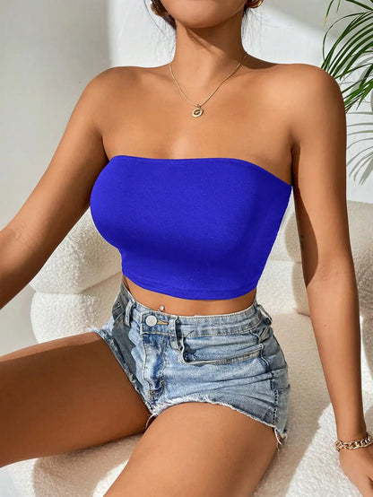 Plus - size seamless ice silk top breast women spring summer thin breathable sexy gathering strapless womens underwear - Avero