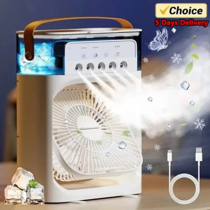 Portable 3 In 1 Fan AIr Conditioner Household Small Air Cooler LED Night Lights Humidifier Air Adjustment Home Fans Dropshipping - Avero