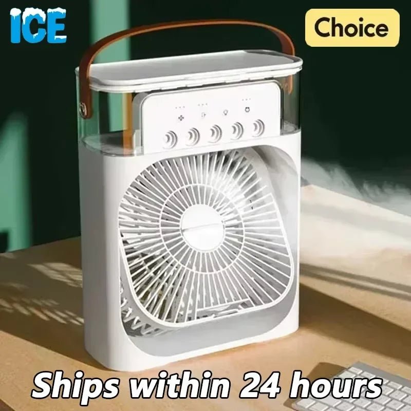 Portable 3 In 1 Fan AIr Conditioner Household Small Air Cooler LED Night Lights Humidifier Air Adjustment Home Fans Dropshipping - Avero