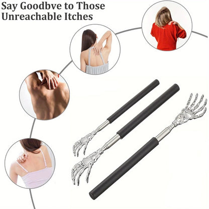 Portable Extendable Back Scratcher Stainless Steel Telescoping Back Scratcher for Both Human and Pets Extendable Back Massager - Avero