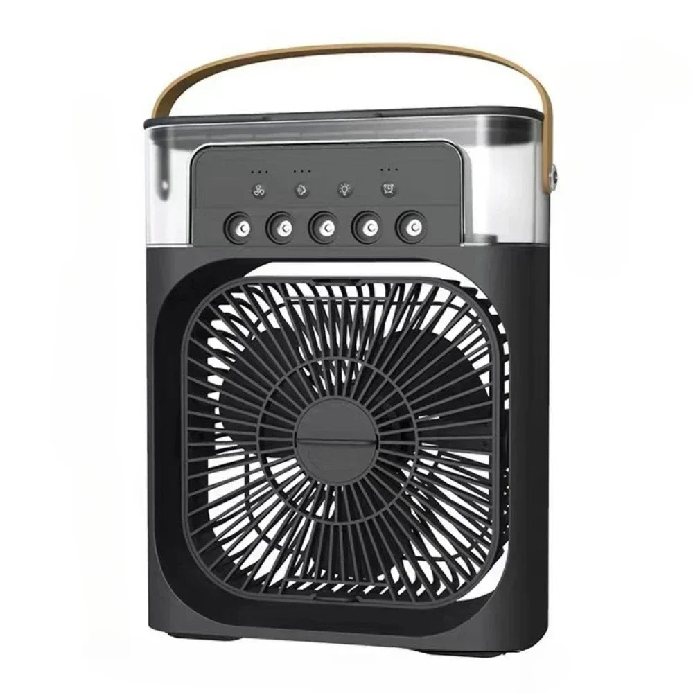Portable Humidifier Fan Air Conditioners USB Electric Fan LED Night Light Water Mist Fun 3 In 1 Air Cooler Humidifie For Home - Avero