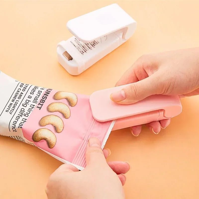 Portable Mini Sealer Home Heat Bag Plastic Food Snacks Bag Sealing Machine Food Packaging Kitchen Storage Bag Clips Wholesale - Avero