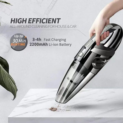 Portable Wireless Vacuum Cleaner Powerful Suction Rechargeable Handheld Vacuum Cleaner Quick Charge for Car Home Pet Hair - Avero
