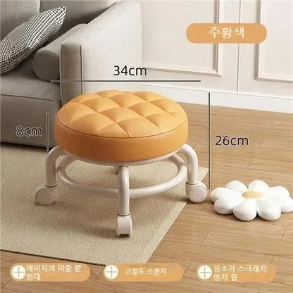 Premium Rolling Child Stool – Multi - Functional Shoe Changing Seat With Universal Wheels. Space - Saving & Stylish - Avero