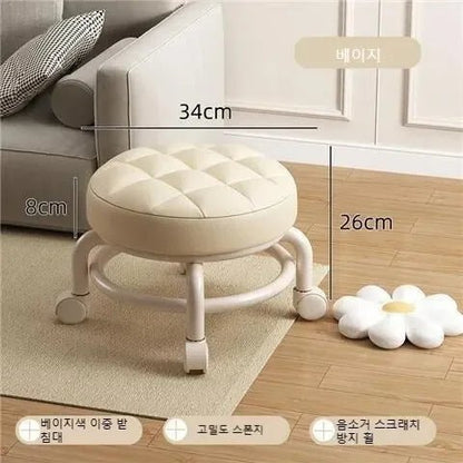 Premium Rolling Child Stool – Multi - Functional Shoe Changing Seat With Universal Wheels. Space - Saving & Stylish - Avero