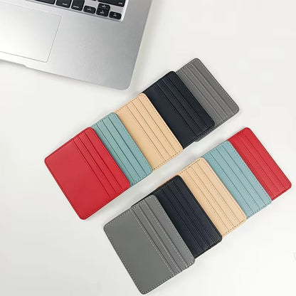 PU Leather ID Card Case - Slim Multi - Slot Holder for Bank/Credit Cards - Avero