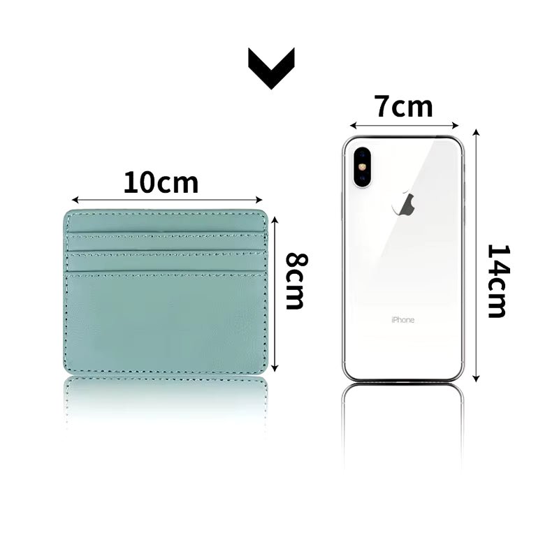 PU Leather ID Card Case - Slim Multi - Slot Holder for Bank/Credit Cards - Avero