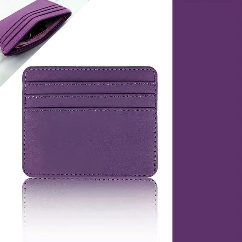 PU Leather ID Card Case - Slim Multi - Slot Holder for Bank/Credit Cards - Avero
