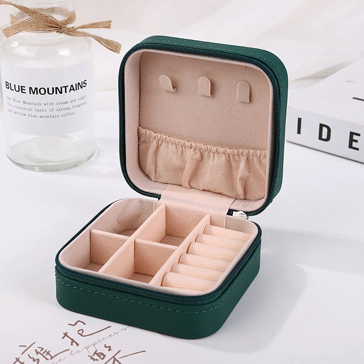 PU Leather Jewelry Mini Storage Box Travel Home Bracelet Earrings Storage Display Case For Women Ring Jewelry Portable Organizer - Avero