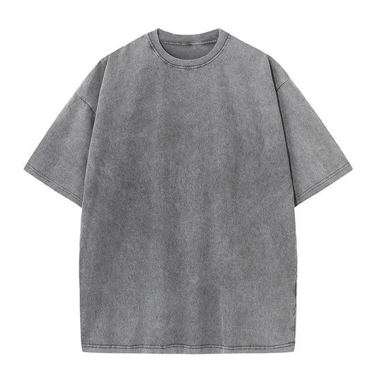 Quality Oversized Acid Washed Y2K T Shirt men Vintage T-shirts Streetwear Mineral Wash Tee Shirts boy Loose Luxury Brand Tops - Avero