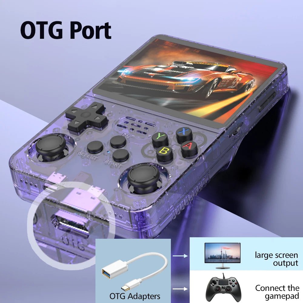 R36S Retro Handheld Video Game Console Linux System 3.5 - inch IPS Screen Mini Portable Handheld Video Player 64GB 15000 Games - Avero