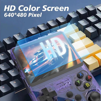 R36S Retro Handheld Video Game Console Linux System 3.5 - inch IPS Screen Mini Portable Handheld Video Player 64GB 15000 Games - Avero