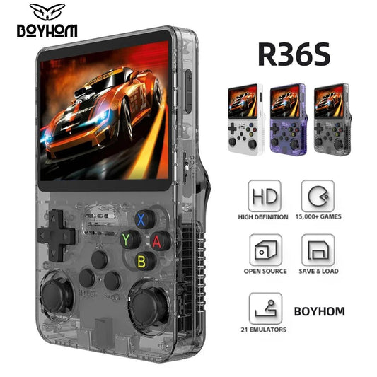 R36S Retro Handheld Video Game Console Linux System 3.5 - inch IPS Screen Mini Portable Handheld Video Player 64GB 15000 Games - Avero