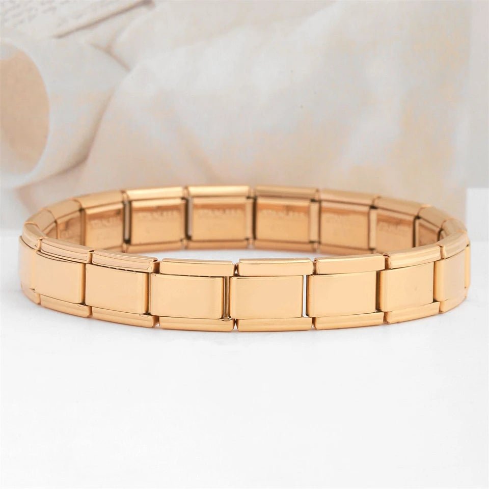 RAKOL Classic Stainless Steel Pendant Italian Chain Link Men Women Suitable For 9mm Bracelet Making DIY Steel Module Tools - Avero