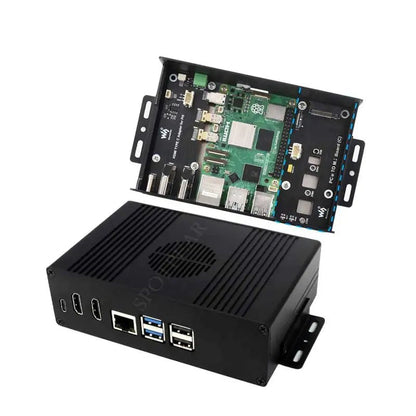 Raspberry Pi 5 Box Case Kit - C PCIe to M.2 NVMe SSD All Ports To Pi's USB Side - Avero