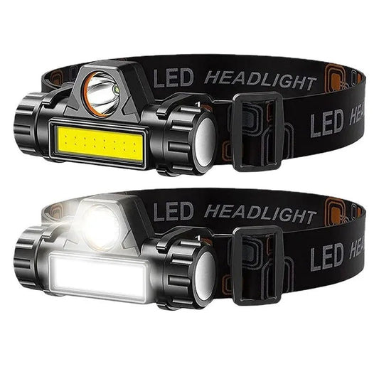 Rechargeable COB LED USB Headlamp Strong Magnetic Powerful Headlight Super Bright Waterproof Head Torch For Outdoor Fishing - Avero