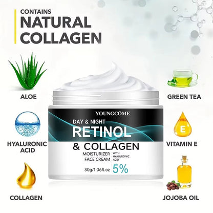 Retinol Collagen Moisturizing Cream Promotes Skin Elasticity and Luster Nourishing Brightening Improve Skin Texture - Avero