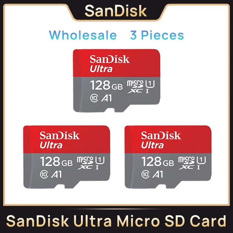 SanDisk Micro SD Memory Ultra TF Flash Card A1 V10 C10 U1 32GB 64G 128G 256G for Camera Phone Nintendo Switch Tablet Drone - Avero