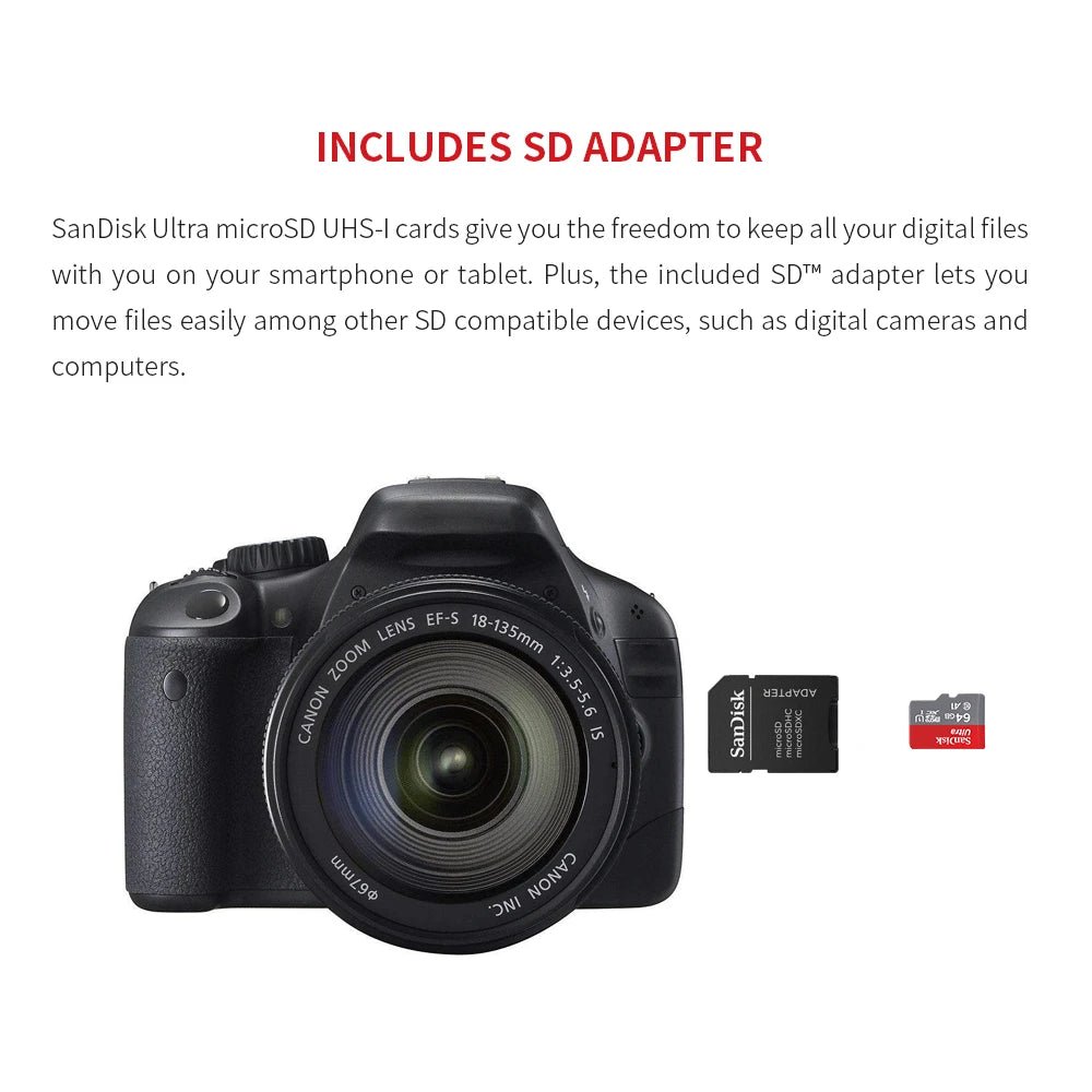 SanDisk Micro SD Memory Ultra TF Flash Card A1 V10 C10 U1 32GB 64G 128G 256G for Camera Phone Nintendo Switch Tablet Drone - Avero