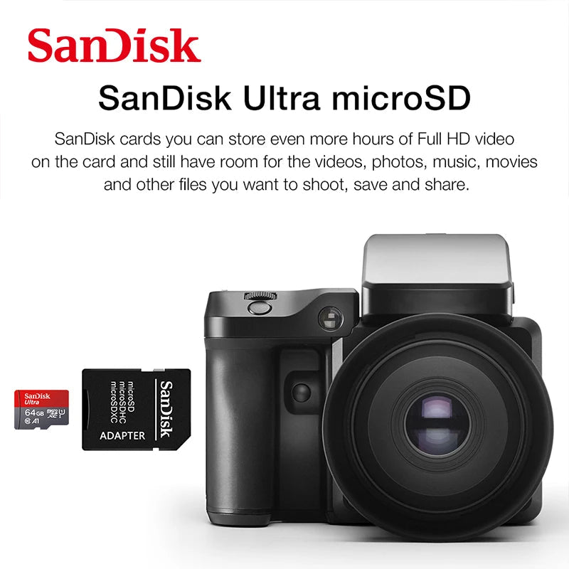 Sandisk Ultra Micro tf SD card 128GB 32GB 64GB 256GB Mini SD Card SD/TF Flash Card Memory Card 32 64 128 gb miniSD for Phone - Avero