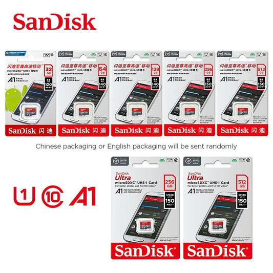 Sandisk Ultra Micro tf SD card 128GB 32GB 64GB 256GB Mini SD Card SD/TF Flash Card Memory Card 32 64 128 gb miniSD for Phone - Avero