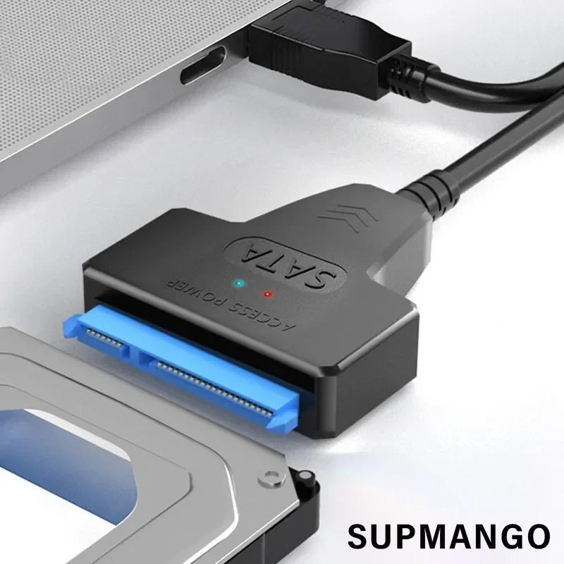 SATA To USB 3.0 / 2.0 Cable For 2.5 Inch External HDD SSD Hard Drive SATA 3 22 Pin Adapter USB 3.0 To Sata III Cord Up to 6 Gbp - Avero
