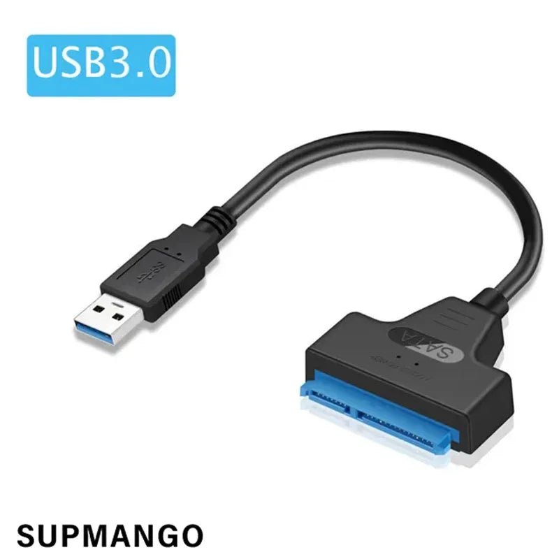 SATA To USB 3.0 / 2.0 Cable For 2.5 Inch External HDD SSD Hard Drive SATA 3 22 Pin Adapter USB 3.0 To Sata III Cord Up to 6 Gbp - Avero