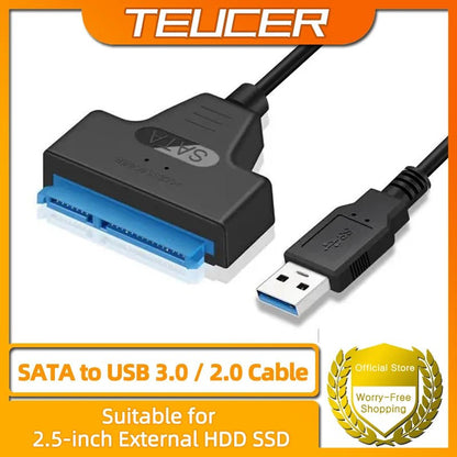 SATA to USB 3.0 Cable, USB 3.0 to SATA Adapter, Compatible with 2.5" SATA III HDD&SSD Hard Disk Driver - Avero