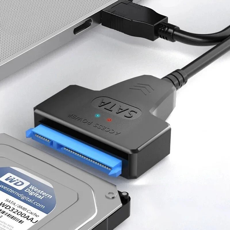 SATA to USB 3.0 Cable, USB 3.0 to SATA Adapter, Compatible with 2.5" SATA III HDD&SSD Hard Disk Driver - Avero