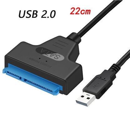 SATA to USB 3.0/2.0/Type - C Adapter Sata Cable Up To 6 Gbps Support 2.5 Inch External HDD SSD Hard Drive 22 Pin Sata III Cable - Avero