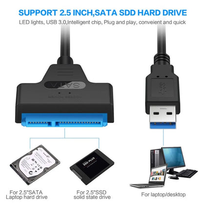 SATA to USB 3.0/2.0/Type - C Adapter Sata Cable Up To 6 Gbps Support 2.5 Inch External HDD SSD Hard Drive 22 Pin Sata III Cable - Avero