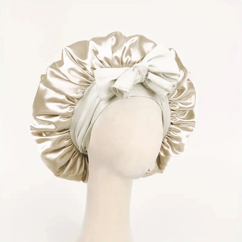 Satin Bonnet Silk Bonnet Adjustable Bonne For Sleeping Hair Bonnet With Tie Band Bonnets For Women Men - Avero