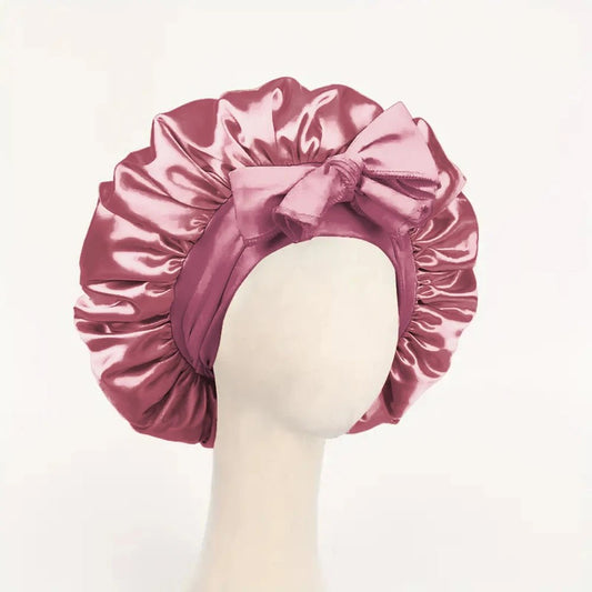 Satin Bonnet Silk Bonnet Adjustable Bonne For Sleeping Hair Bonnet With Tie Band Bonnets For Women Men - Avero