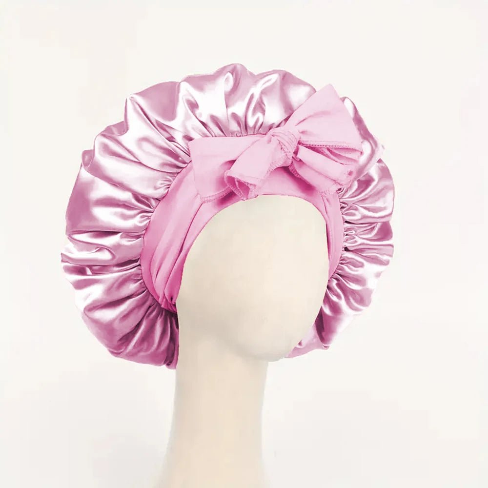 Satin Bonnet Silk Bonnet Adjustable Bonne For Sleeping Hair Bonnet With Tie Band Bonnets For Women Men - Avero