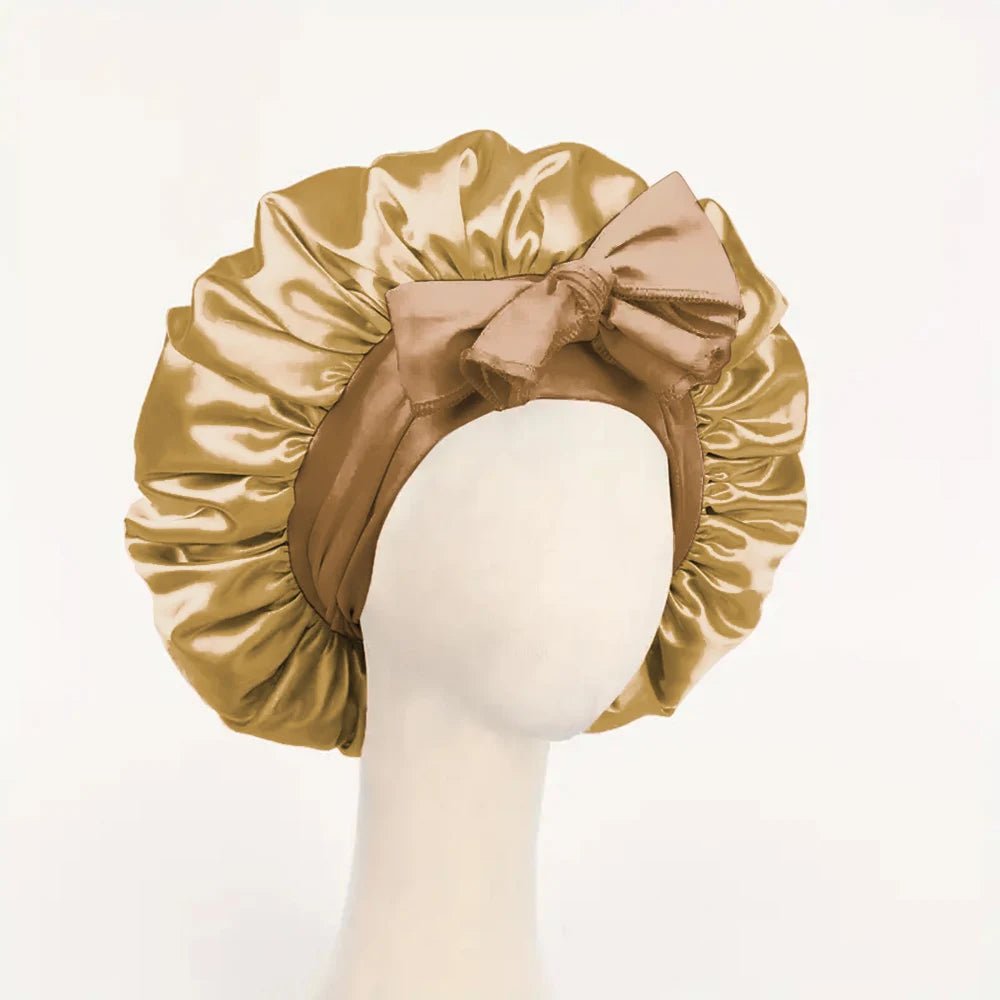 Satin Bonnet Silk Bonnet Adjustable Bonne For Sleeping Hair Bonnet With Tie Band Bonnets For Women Men - Avero