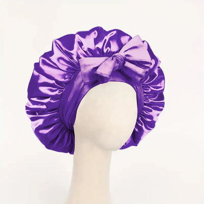 Satin Bonnet Silk Bonnet Adjustable Bonne For Sleeping Hair Bonnet With Tie Band Bonnets For Women Men - Avero
