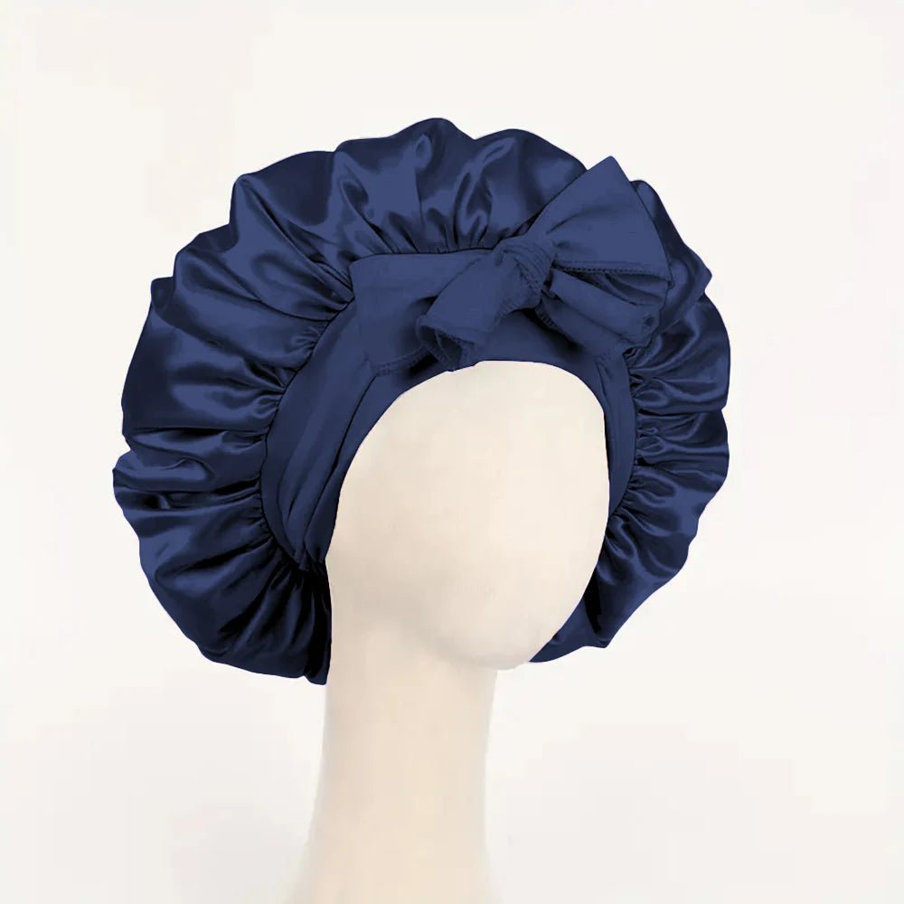 Satin Bonnet Silk Bonnet Adjustable Bonne For Sleeping Hair Bonnet With Tie Band Bonnets For Women Men - Avero