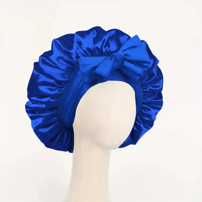 Satin Bonnet Silk Bonnet Adjustable Bonne For Sleeping Hair Bonnet With Tie Band Bonnets For Women Men - Avero
