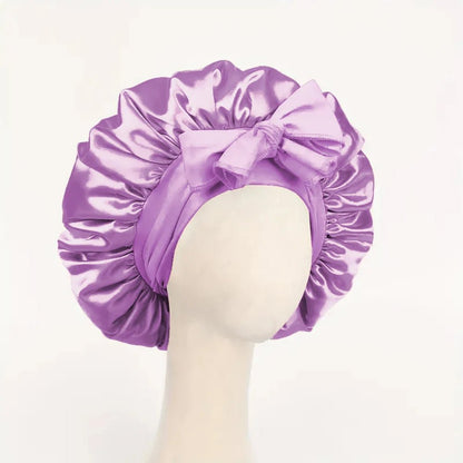 Satin Bonnet Silk Bonnet Adjustable Bonne For Sleeping Hair Bonnet With Tie Band Bonnets For Women Men - Avero